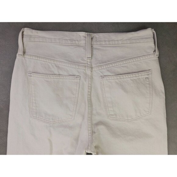 Madewell Size 26X29 Womens Vanilla Retro Crop Bootcut Denim 5 Pocket Logo Jeans - Picture 9 of 13